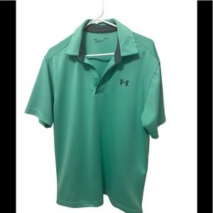 Underarmour mens large polo mint green
